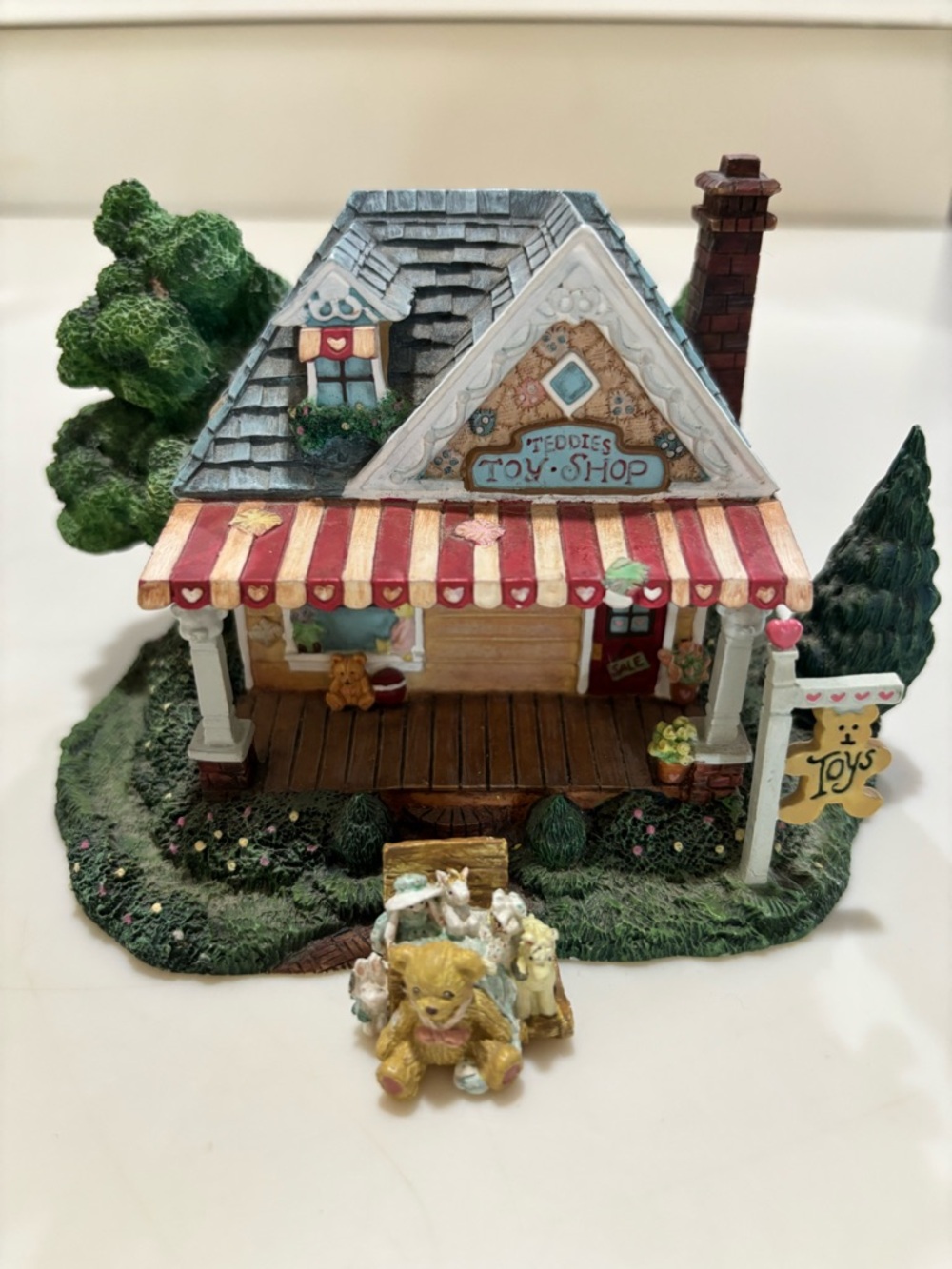 Cherished Teddies Village Hand-Painted Miniature Toy Shop